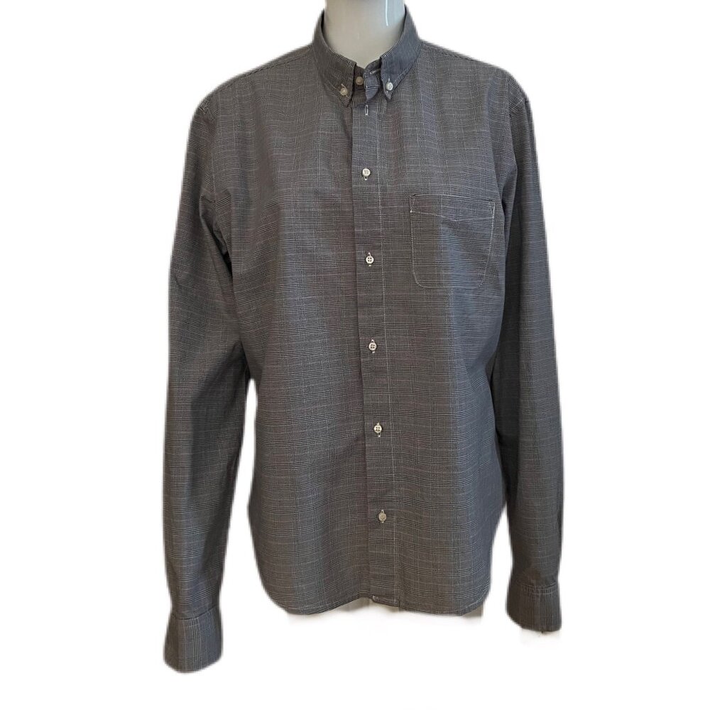 PRE-OWNED - Barneys CO-OP Plaid Long Sleeve Shirt